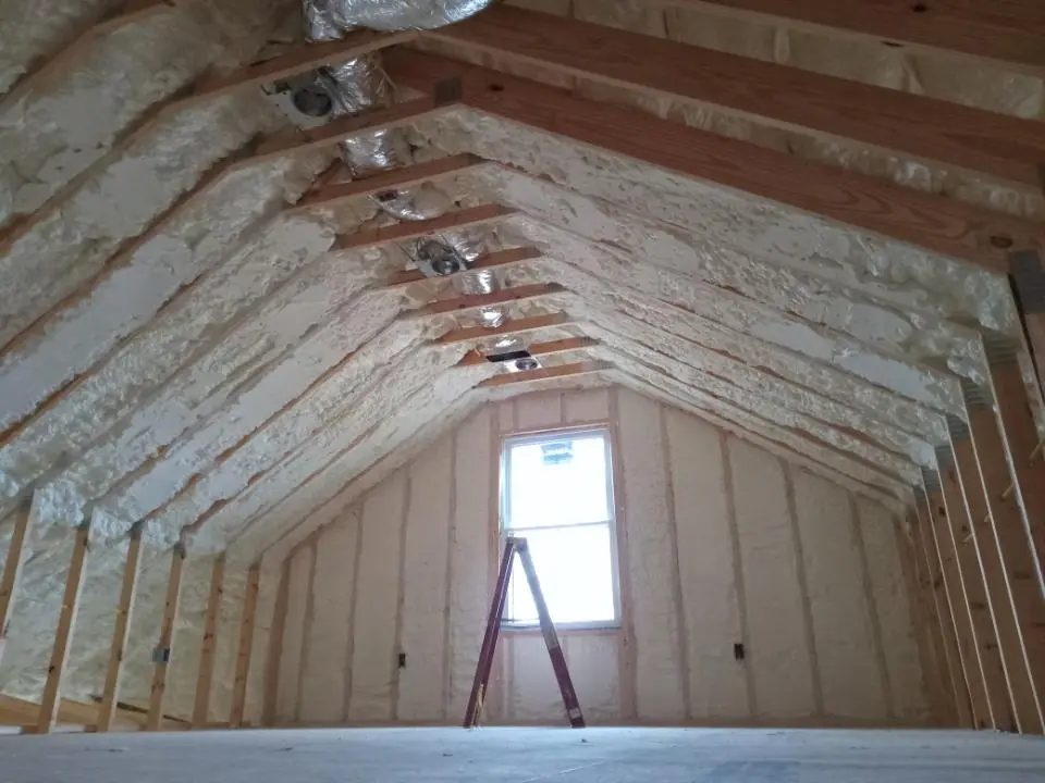 Spray foam roofing application for Crawl Space Insulation project in Shelby